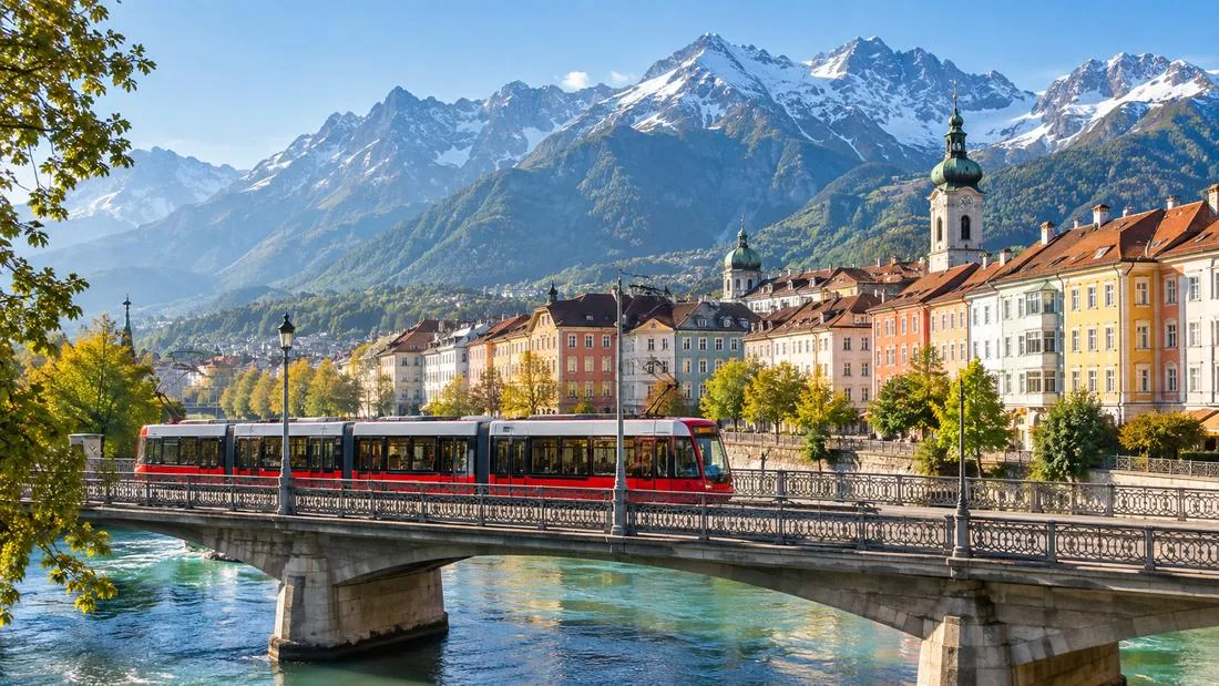 Le parcours du bus Sightseer à travers Innsbruck, qui passe devant le portail d’Amras